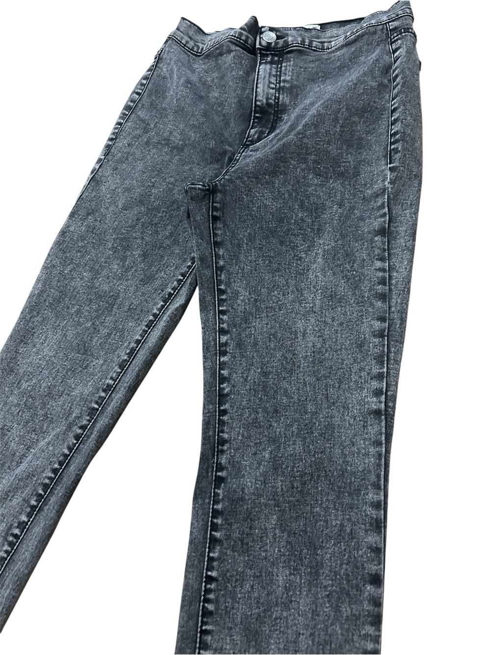 Garage Mid-Rise Skinny Black Acid Wash Jeggings - Picture 3 of 11
